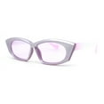thumbnail image 1 of Womens Retro Sleek Beveled Thick Plastic Lustrous Squared Cat Eye Sunglasses Purple Pink - Purple, 1 of 4