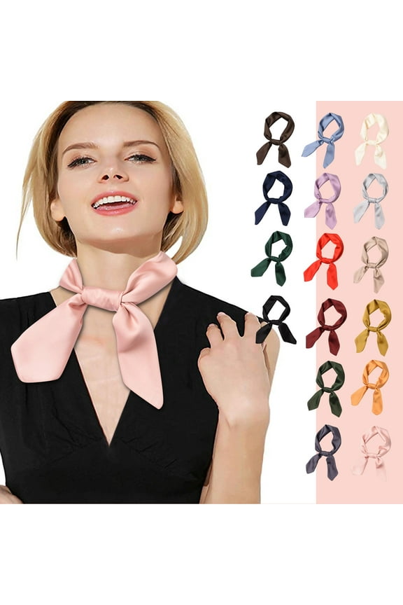Womens Retro Small Silk Scarf 70x70cm Lightweight Neck Decoration Accessory
