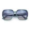 thumbnail image 1 of Womens Retro Trendy Large Rectangular Butterfly 90s Fashion Plastic Sunglasses Green - Black Beige, 1 of 8