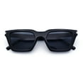 thumbnail image 1 of Womens Retro Triangular Rectangle Squared Cat Eye Plastic Sunglasses All Black, 1 of 8