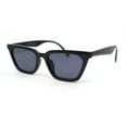 thumbnail image 1 of Womens Retro Vintage Style Horn Rim Cat Eye Hipster Sunglasses All Black, 1 of 4