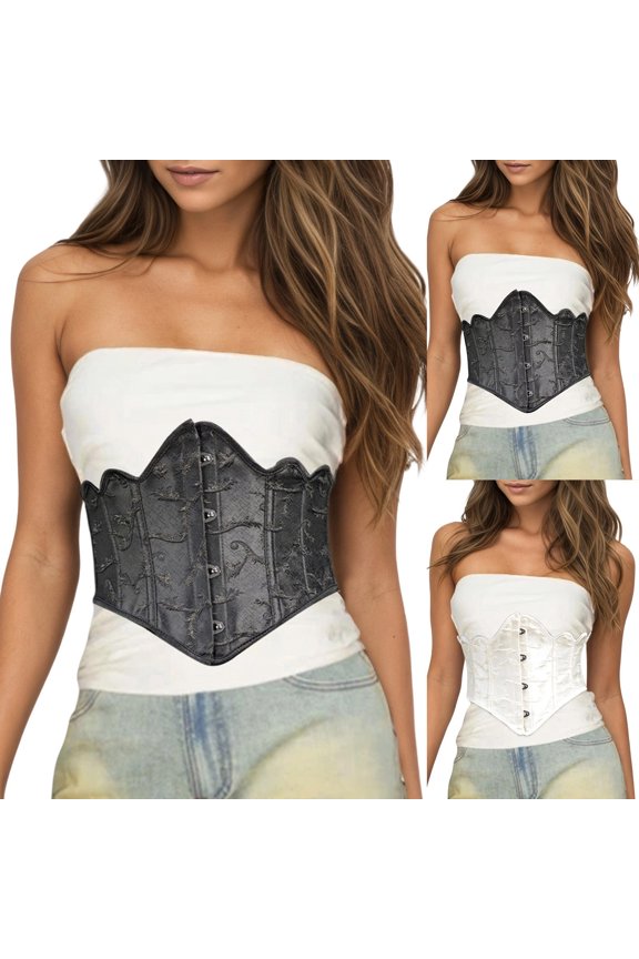 Womens Reversible Hook Closure Waist Cincher Belt Tummy Control Back Support Comfortable Shapers White XS