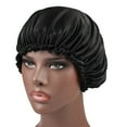 thumbnail image 1 of Womens Reversible Silk Satin Sleeping Bonnet Hat Lined For Night, 1 of 1