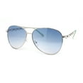 thumbnail image 1 of Womens Rhinestone Bling Heart Jewel Diva Metal Rim Pilot Sunglasses Gold - Blue, 1 of 4