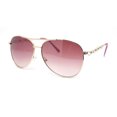 thumbnail image 1 of Womens Rhinestone Bling Heart Jewel Diva Metal Rim Pilot Sunglasses Gold - Burgundy, 1 of 4