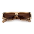 thumbnail image 1 of Womens Rhinestone Bling Narrow Rectangle Flat Top Plastic Fashion Sunglasses All Brown, 1 of 8