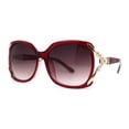 thumbnail image 1 of Womens Rhinestone Bling Ribbon Arm Butterfly Plastic Sunglasses Burgundy Smoke, 1 of 4
