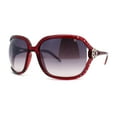 thumbnail image 1 of Womens Rhinestone Jewel Hinge Exposed Lens Butterfly Designer Sunglasses Red Smoke, 1 of 4