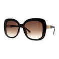 thumbnail image 1 of Womens Rhinestone Jewel Hinge Oversize Butterfly Designer Sunglasses Burgundy Tortoise Brown, 1 of 4