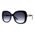 thumbnail image 1 of Womens Rhinestone Jewel Hinge Oversize Butterfly Designer Sunglasses Slate Tortoise Smoke, 1 of 4