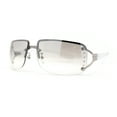 thumbnail image 1 of Womens Rhinestone Jewel Rimless Rectangle Designer Fashion Sunglasses Silver White Clear, 1 of 4