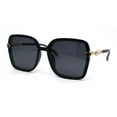 thumbnail image 1 of Womens Rhinestone Jewelry Rimless Butterfly Designer Sunglasses All Black, 1 of 4