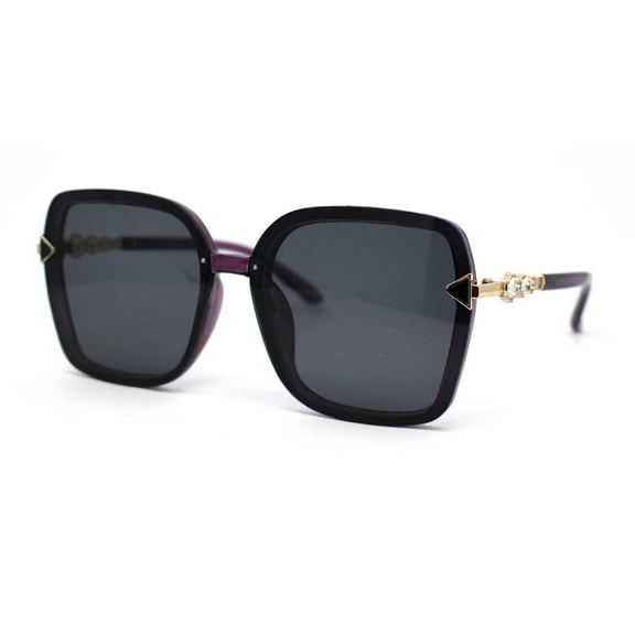Womens Rhinestone Jewelry Rimless Butterfly Designer Sunglasses Purple - Black