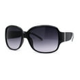 thumbnail image 1 of Womens Rhinestone Trim Hinge Butterfly Classic 90s Sunglasses Black Silver Smoke, 1 of 4