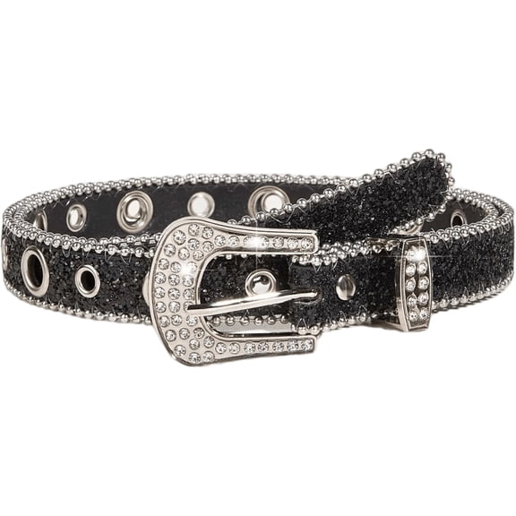 Womens Rhinestones Studded Belts Bling Big  Cowgirl Cowboy  Belt for Jeans Dresses Fit for 27"-39"