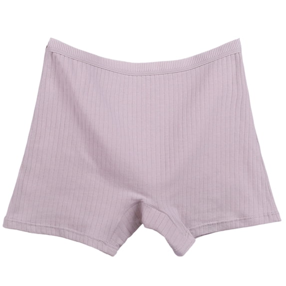 Womens Ribbed Cotton Boy Shorts Underwear Full Coverage Soft Boxer Briefs High Waisted Panties Gray 5XL