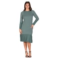 thumbnail image 1 of Womens Ribbed Knit Midi Dress, 1 of 10