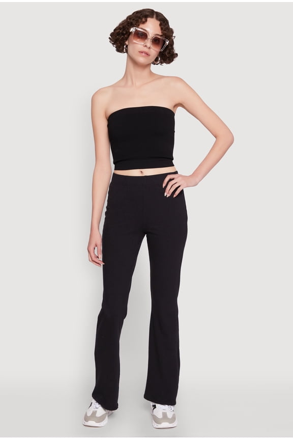 Women's Ribbed Knit Seamless Tube Top