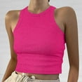 thumbnail image 1 of Womens Ribbed Knit SlimmingTank Top Sleeveless High Neck Casual Basic Sweater Vest Tops Fall Layering, 1 of 5