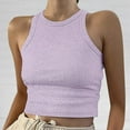 thumbnail image 1 of Womens Ribbed Knit SlimmingTank Top Sleeveless High Neck Casual Basic Sweater Vest Tops Fall Layering, 1 of 5