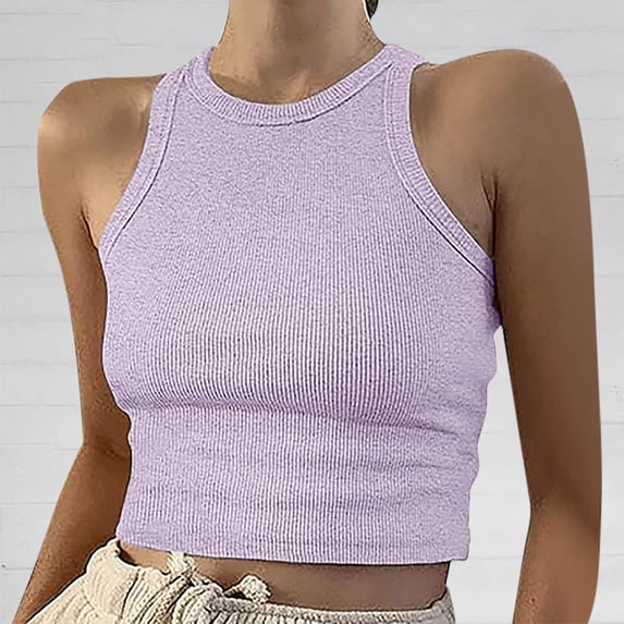 Womens Ribbed Knit SlimmingTank Top Sleeveless High Neck Casual Basic Sweater Vest Tops Fall Layering
