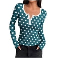 thumbnail image 1 of Womens Ribbed Knitting Long Sleeve Shirts Crew Neck Basic Tees Tight Fitted Casual Going Out Stretchy Slim Tops Light Blue M, 1 of 6