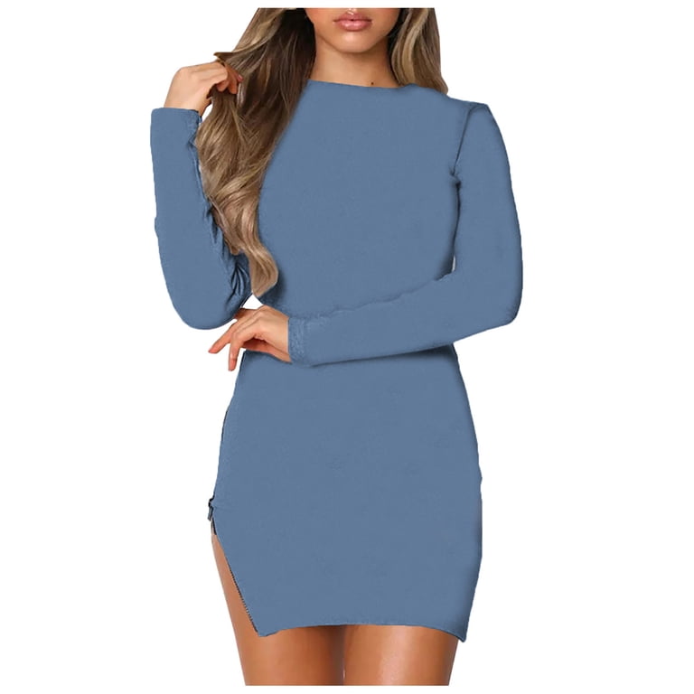 fitted lace wedding dress Shop The Lucia Sheer Sleeve Ruched Mini Dress in Light Blue main image 0