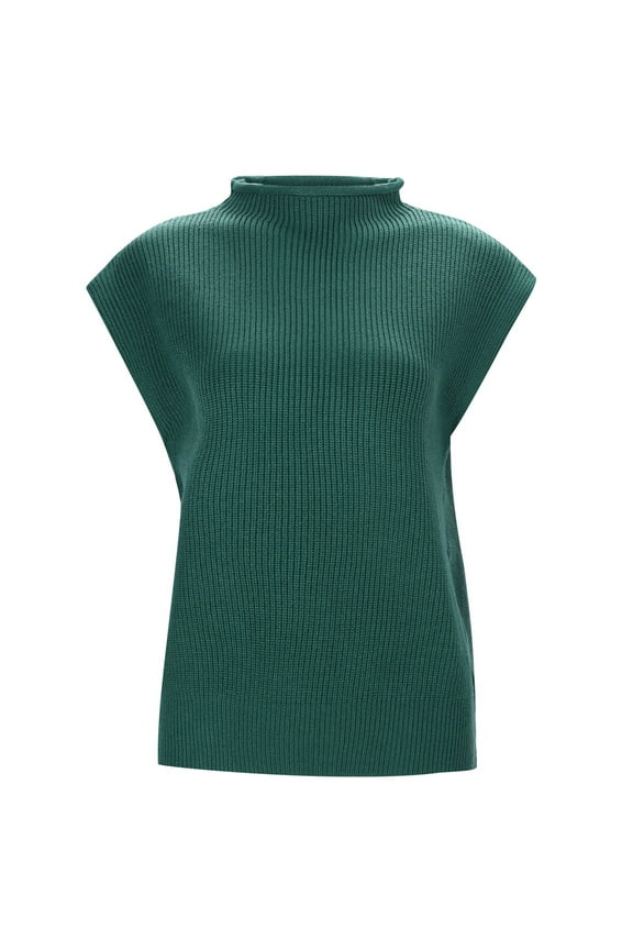 Womens Ribbed Tank Top Solid Pullover Sleeveless Summer Basic Rib-Knit Cami Vest Top Stretchy Layering Shell Tee S