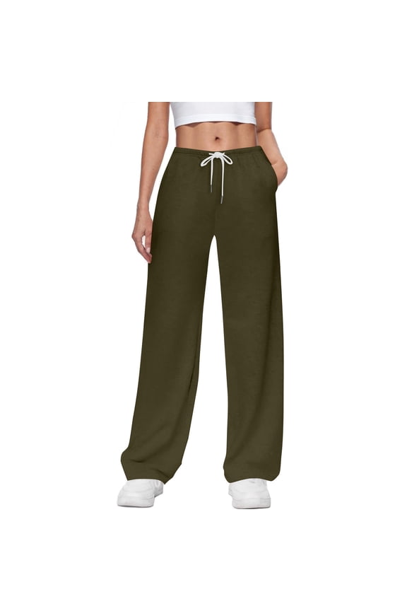 Womens Ribbed Wide Leg Lounge Pants with Pockets Casual Relaxed Comfy Loose Soft Knit Pajama Pants with Drawstring