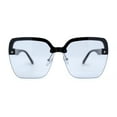 thumbnail image 1 of Womens Rimless Butterfly Chic Light Fashion Sunglasses Black Light Grey, 1 of 4