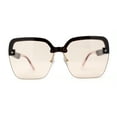 thumbnail image 1 of Womens Rimless Butterfly Chic Light Fashion Sunglasses Brown Light Brown, 1 of 4