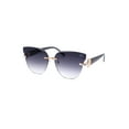 thumbnail image 1 of Womens Rimless Horn Rim Shape Rhinestone Jewel Hinge Sunglasses Gold Slate Smoke, 1 of 4
