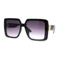 thumbnail image 1 of Womens Rimless Mod Luxe Rhinestone Metal Engrave Butterfly Designer Sunglasses Black Smoke, 1 of 4