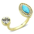 thumbnail image 1 of Womens Ring Semi-Precious Turquoise Stainless Steel, 1 of 6
