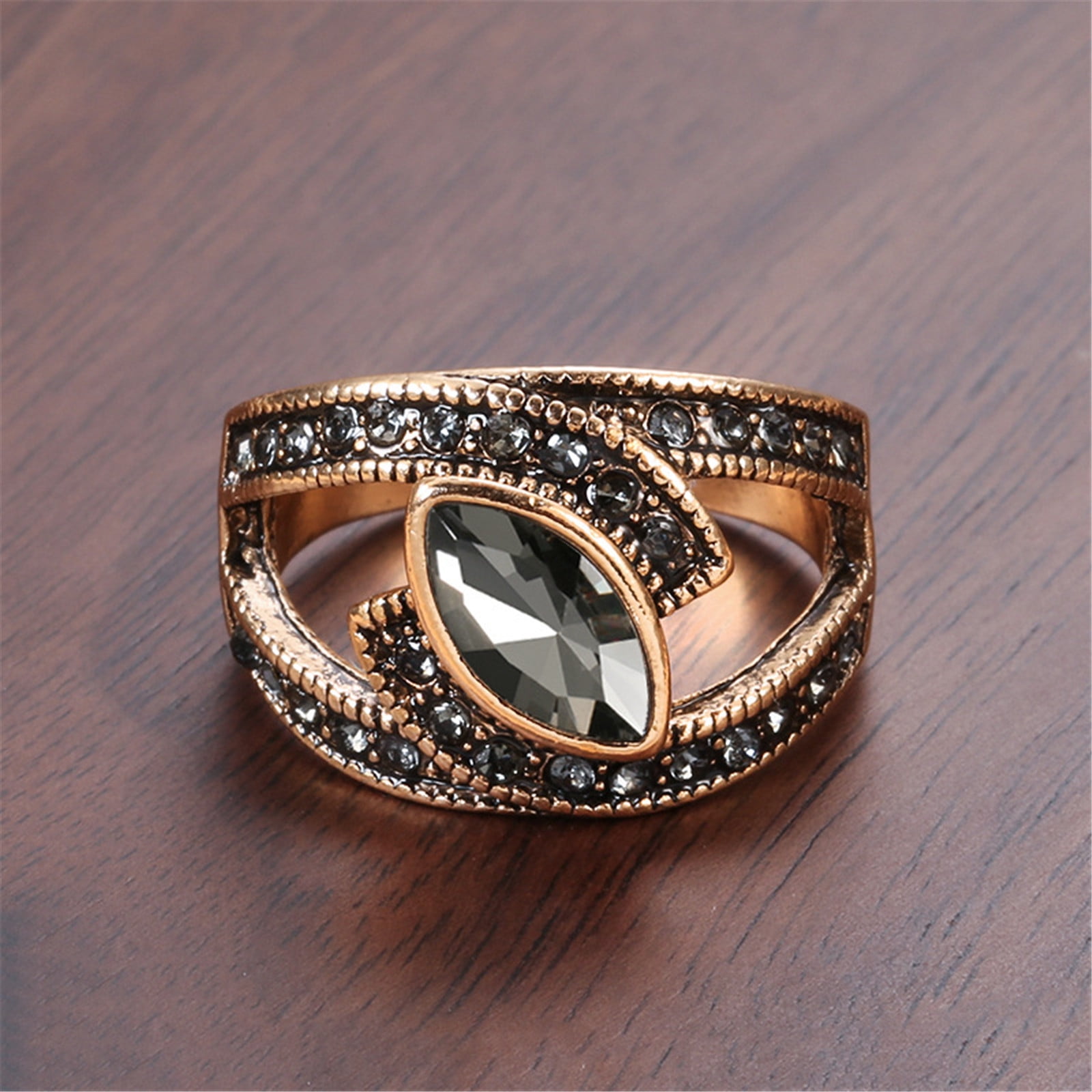 22k Gold Ring Beautiful Multi Stone Studded Ladies Jewelry Select Size  Ring20 | eBay