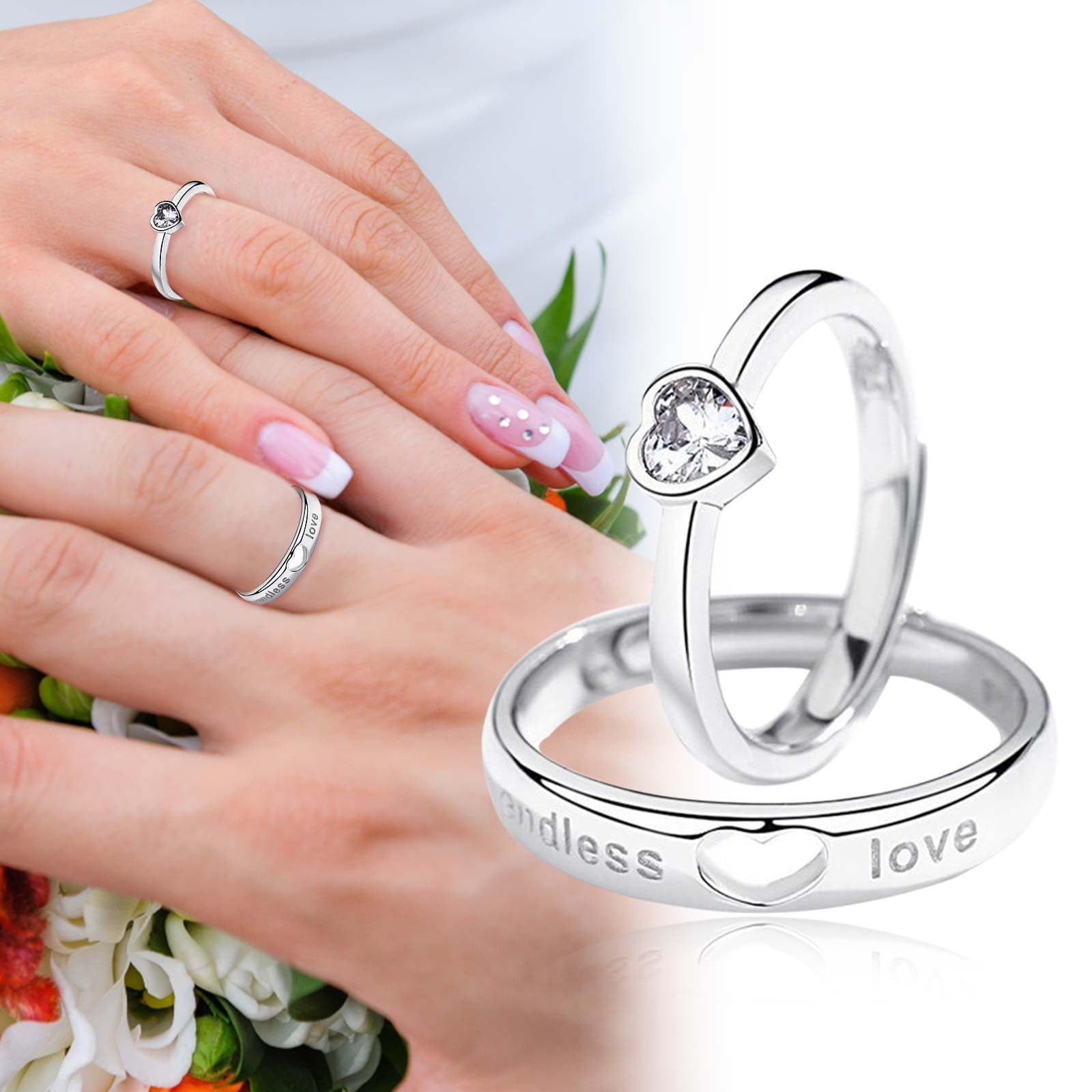 Womens Rings Fit Heart And Engagement Matching Comfort Ring Her High Polished For Couples Rings Wedding Promise Sets For Him Band Rings dc89f443 49d9 4e64 8d0c ccd6f37c8b13.4bc78b2b273fec226debe29876d63146