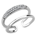 thumbnail image 1 of Womens Rings High polished (no plating) 316L Stainless Steel Ring with AAA Grade CZ in Clear DA247, 1 of 5