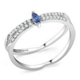 thumbnail image 1 of Womens Rings High polished (no plating) 316L Stainless Steel Ring with AAA Grade CZ in Clear TK002, 1 of 5