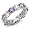 thumbnail image 1 of Womens Rings High polished (no plating) Stainless Steel Ring with AAA Grade CZ in Amethyst TK109, 1 of 5