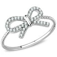 thumbnail image 1 of Womens Rings High polished (no plating) Stainless Steel Ring with AAA Grade CZ in Clear DA057, 1 of 4