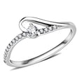 thumbnail image 1 of Womens Rings High polished (no plating) Stainless Steel Ring with AAA Grade CZ in Clear DA148, 1 of 5