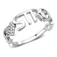thumbnail image 1 of Womens Rings High polished (no plating) Stainless Steel Ring with AAA Grade CZ in Clear DA356, 1 of 5