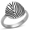 thumbnail image 1 of Womens Rings High polished (no plating) 316L Stainless Steel Ring with Epoxy in Jet TK1078, 1 of 4
