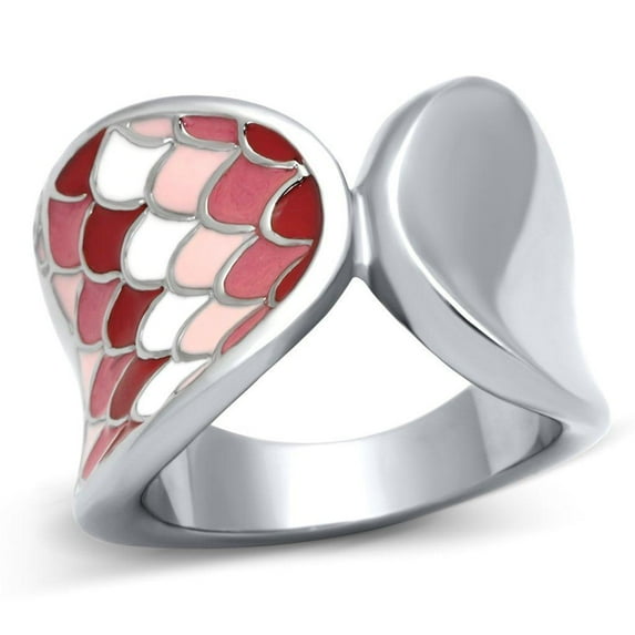 Womens Rings High polished (no plating) Stainless Steel Ring with Epoxy in Multi Color TK815