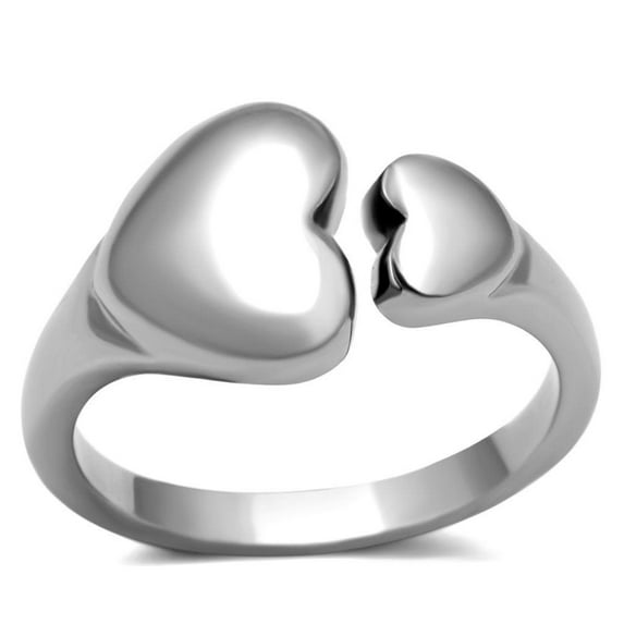 Womens Rings High polished (no plating) Stainless Steel Ring with No Stone TK1000