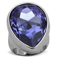 thumbnail image 1 of Womens Rings High polished (no plating) Stainless Steel Ring with Top Grade Crystal in Tanzanite TK1426, 1 of 4