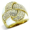 thumbnail image 1 of Womens Rings IP Gold(Ion Plating) 316L Stainless Steel Ring with Top Grade Crystal in Clear TK1848, 1 of 4