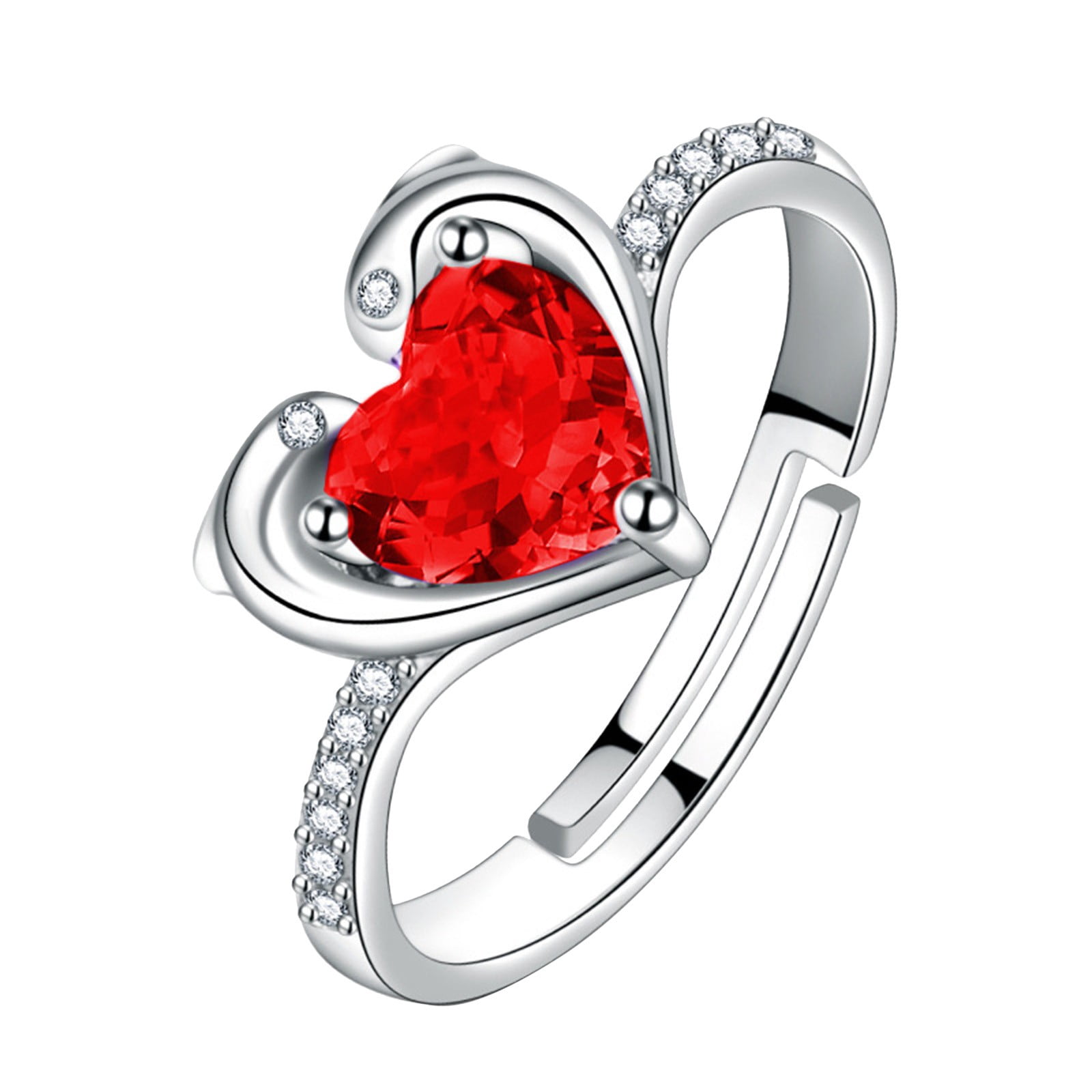 Womens Rings Natural Diamond Promise Ring In Sterling Silver Solid Gold