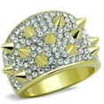 thumbnail image 1 of Womens Rings Two-Tone IP Gold (Ion Plating) Stainless Steel Ring with Top Grade Crystal in Clear TK1697, 1 of 4