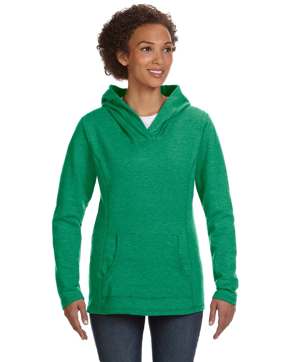 Womens Ringspun French Terry Crossneck Hooded Sweatshirt
